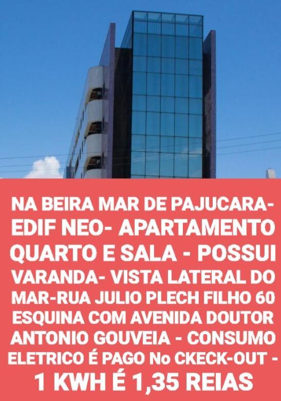 Na Beira Mar De Pajucara- Edif Neo- Apartamento Quarto E Sala- Tem Varanda - Vista Lateral Do Mar- Rua Julio Plech Filho 60 Esquina Com Avenida Doutor Antonio Gouveia - Consumo Eletrico E Pago No Ckeck-Out 1Kwh E 1,35 Reias Maceio  Luaran gambar